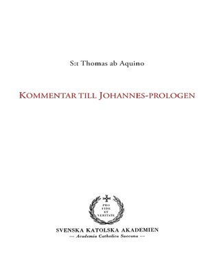 cover image of Kommentar till Johannes-prologen